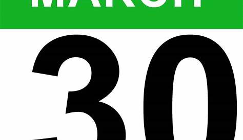 30 March Calendar Icon. Stock Vector. Illustration Of
