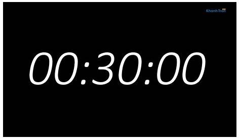 30 Minute Countdown Timer With Music Floating And Alarm