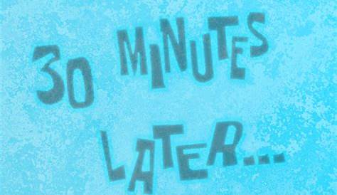 30 min Later Spongebob Time Cards Meme Generator