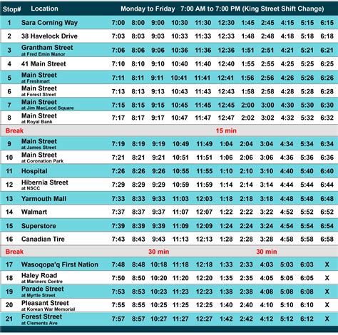 30 Bus Schedule Weekday