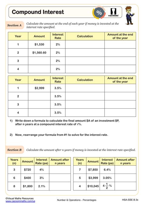 30 Compound Interest Worksheet Answers | Education Template
