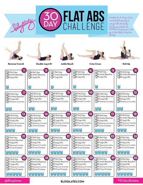 30 Day Ab Challenge Printable