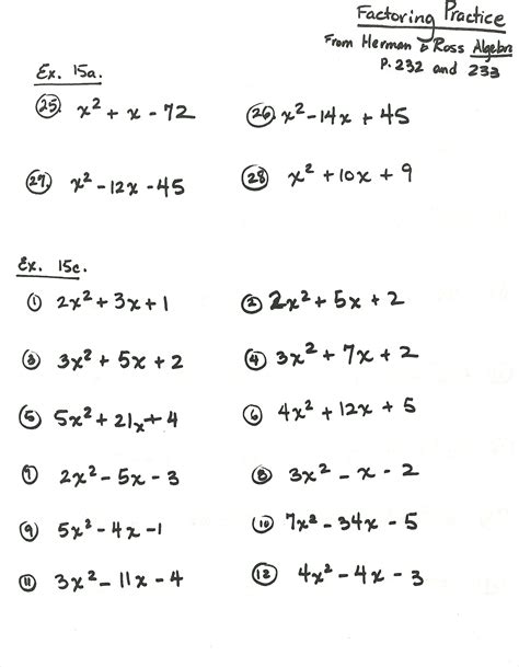 30 Factoring Polynomials Worksheet Answers | Education Template