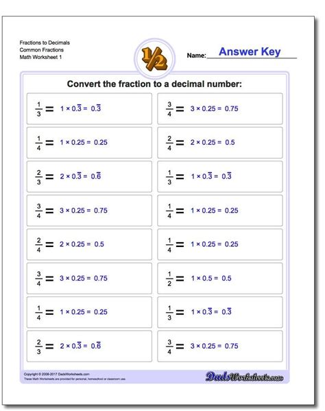 30 Repeating Decimal to Fraction Worksheet | Education Template