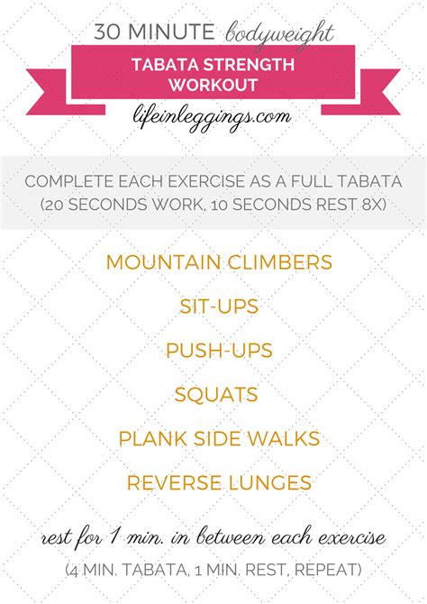 30 minute tabata workout with weights