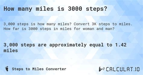 How Many Miles is 3000 Steps? Find Out Your Daily Walking Distance