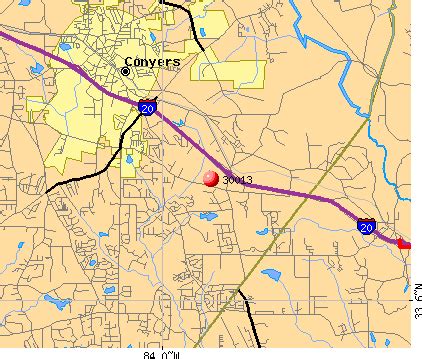 Fulton County, GA Zip Code Wall Map Red Line Style by MarketMAPS MapSales