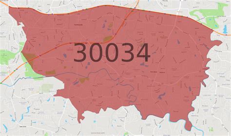 30034 Zip Code Map