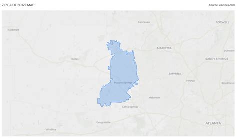Atlanta Zip Code Map Map VectorCampus Map