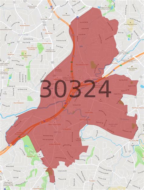 Atlanta Ga Zip Code Map [Updated 2019] Atlanta Zip Code Map Printable