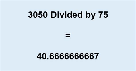 3050 Divided By 75 With Remainder