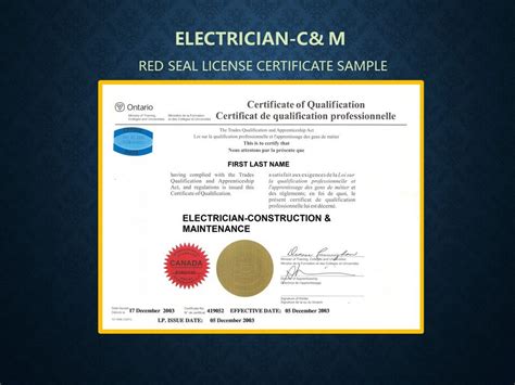 309a electrician red seal certification