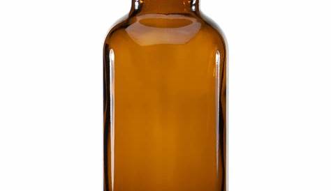 Amber Glass Bottle w/Euro Dropper, Black Cap 1oz (30ml