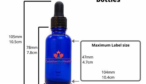 30ml Dropper Bottle Label Size Single WHITE (1 Oz) Boston Round Glass With