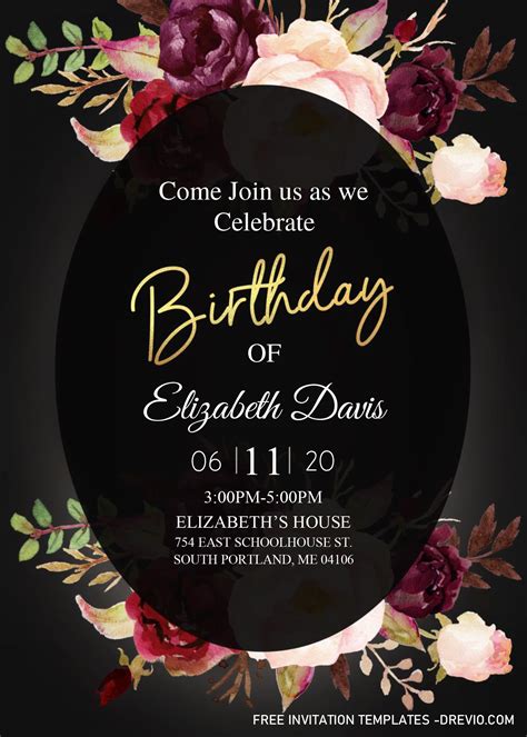 30th Birthday Invitations Templates Free