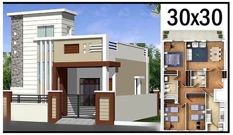 30X30 House plan 3d view by nikshail YouTube