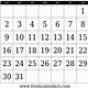 31 Day Calendar Template