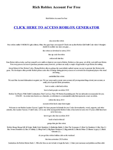 31+ Free Roblox Accounts ID and Password with Robux - 2023