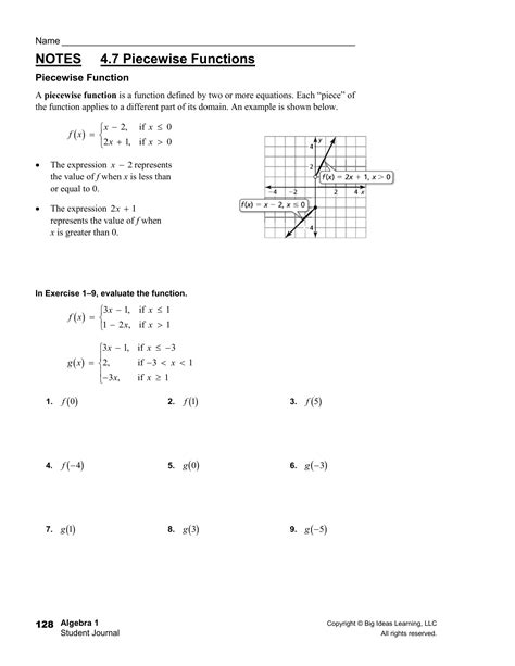 31 Piecewise Functions Worksheet Answers - support worksheet