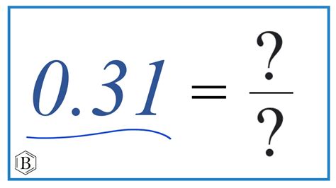 31 As A Fraction