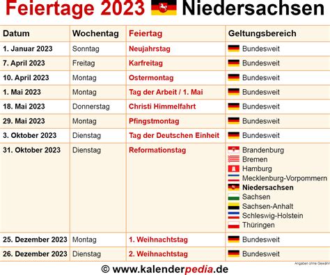 31.10 feiertag in niedersachsen