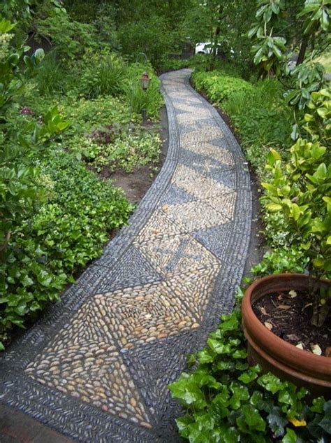 42 Amazing DIY Garden Path and Walkways Ideas Pebble garden, Garden