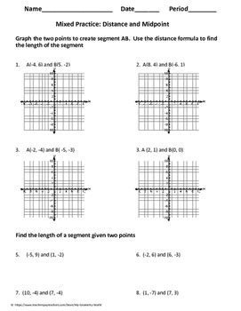 32 Distance And Midpoint Formula Worksheet - support worksheet