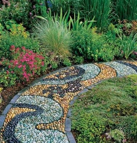 42 Amazing DIY Garden Path and Walkways Ideas Pebble garden, Garden
