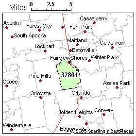 32804 Zip Code Map
