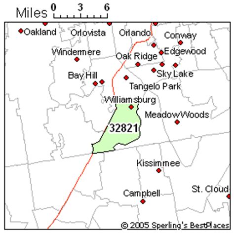 32821 Zip Code Map