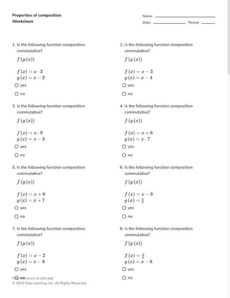 33 Composition Of Functions Worksheet Answers - support worksheet