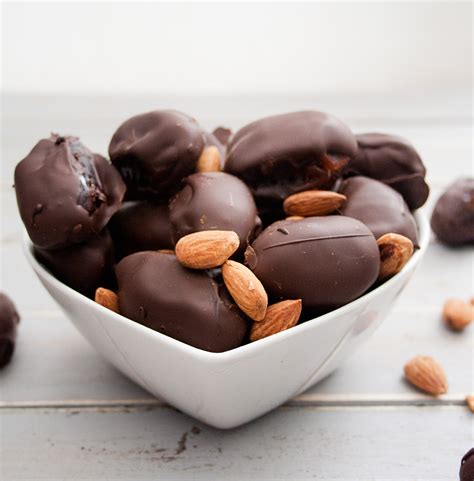Chocolate Covered Date Recipe with Almonds The Mediterranean Dish