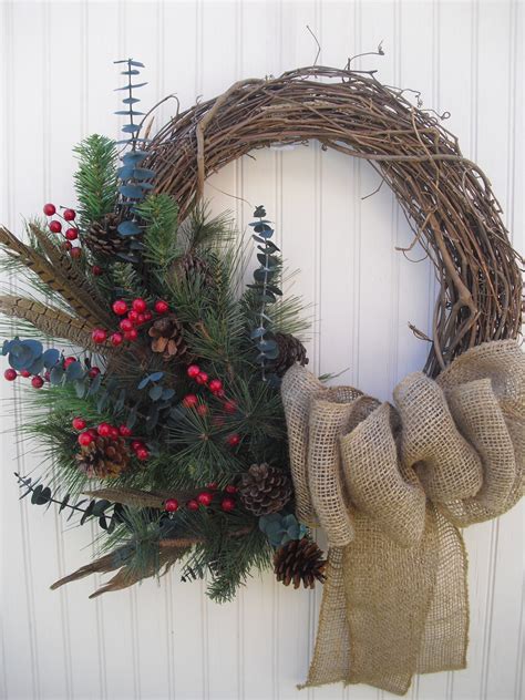 Elegant Rustic Christmas Wreaths Decoration Ideas To Celebrate Your