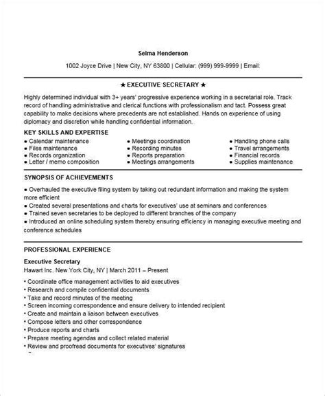 34+ Free Executive Resumes Sample Templates