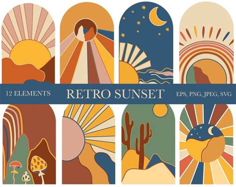 Download 34+ Retro Sunset Background Clipart
 Pictures Files