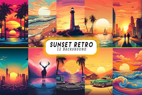 Download 34+ Retro Sunset Background Clipart
 Pictures Images