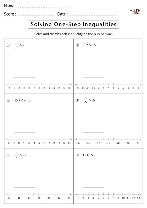 34 One Step Inequalities Worksheet Answers - support worksheet