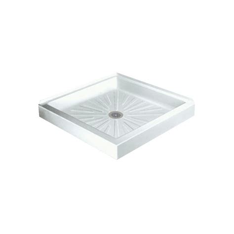 FIAT Cascade 34 in. x 34 in. Single Threshold Shower Floor in White34WL100 The Home Depot