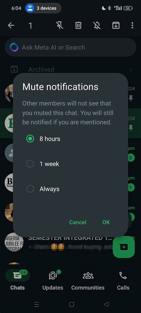 34. Mute Notifications