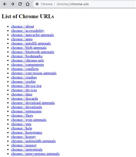 34. Use Chrome URLs