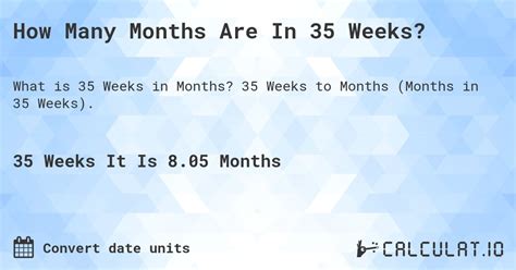 Unlocking the Mystery: 35 Weeks Translates to How Many Months in Your Pregnancy Journey?