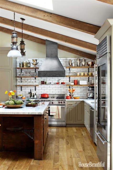 36 Inviting Kitchen Designs With Exposed Wooden Beams DigsDigs