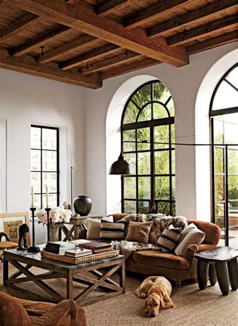 36 Cozy Living Room Designs With Exposed Wooden Beams DigsDigs