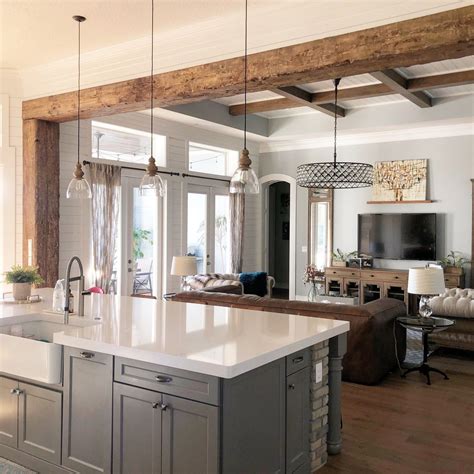 36 Inviting Kitchen Designs With Exposed Wooden Beams DigsDigs