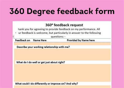 360 Degree Feedback Request Template