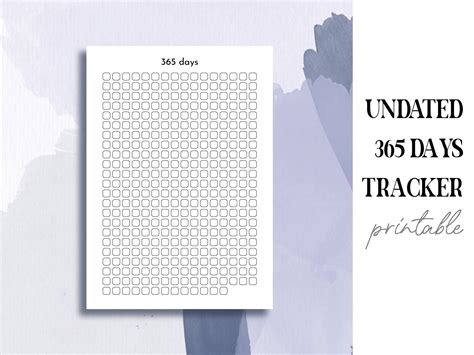 365 Day Habit Tracker Printable