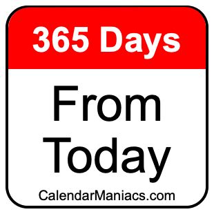 365 days from today planner