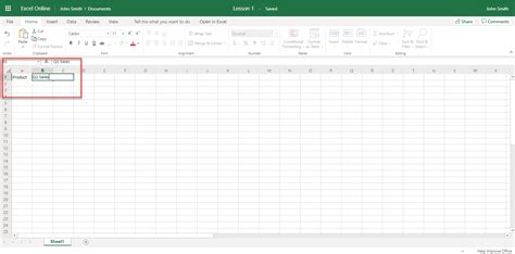 Excel Online 365 Guide