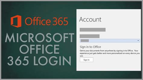 365 microsoft office login