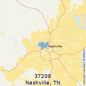 37208 Zip Code Map